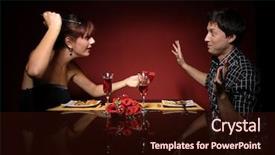  Presentation with romantic birthday couple celebrate - Presentation theme having aniversary - attractive young couple having romantic background and a wine colored foreground
