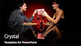  Presentation with aniversary - Cool new slides with aniversary - attractive young couple backdrop and a black colored foreground