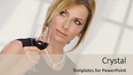  Presentation with aniversary - Audience pleasing slides consisting of aniversary - forty years woman and new backdrop and a soft green colored foreground