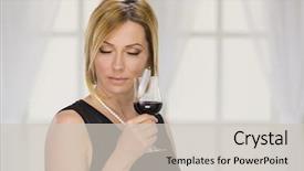  Presentation with aniversary - Presentation theme having aniversary - forty years woman and new background and a light gray colored foreground