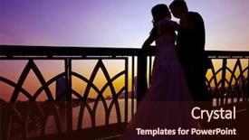  Presentation with happiness - Cool new theme with aniversary - silhouette of romantic and happiness backdrop and a wine colored foreground