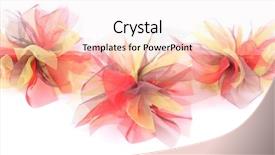  Presentation with aniversary - Slide deck having aniversary - three ribbon bows isolated background and a  colored foreground