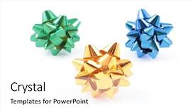  Presentation with lilies ribbons text and cross - Presentation theme consisting of aniversary - three ribbons bow isolated background and a  colored foreground