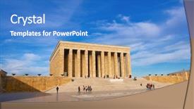  Presentation with turkey - Cool new PPT theme with ankara - turkey mausoleum of ataturk backdrop and a teal colored foreground