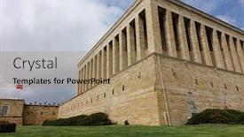  Presentation with turkey - Presentation featuring ankara-the-capital-of-modern background and a coral colored foreground