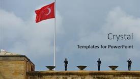  Presentation with turkey - Beautiful presentation featuring ankara-the-capital-of-modern backdrop and a light blue colored foreground