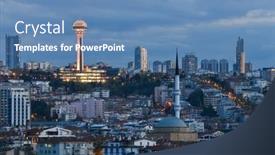  Presentation with buildings - Slide deck featuring ankara-the-capital-of-turkey background and a  colored foreground