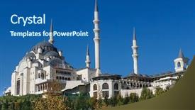  Presentation with north star - Audience pleasing presentation theme consisting of ankara turkey - ankara kuzey north backdrop and a ocean colored foreground