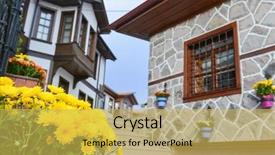  Presentation with turkey - PPT theme having urban renovation - ankara turkey - renovated ottoman background and a yellow colored foreground