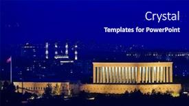  Presentation with turkey - Slides consisting of ankara-turkey-mausoleum-of-ataturk background and a black colored foreground