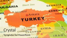  Presentation with turkey - Slides having ankara turkey on map background and a blonde colored foreground