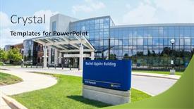  Presentation with health building - PPT theme with ann-arbor-mi-august-09 background and a light blue colored foreground