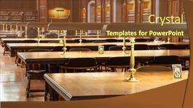  Presentation with university buildings - Presentation enhanced with ann-arbor-mi-may-30 background and a tawny brown colored foreground