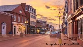  Presentation with maryland - Presentation theme with annapolis-maryland-usa-downtown-cityscape background and a coral colored foreground