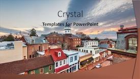 Presentation with maryland - Presentation theme having annapolis-maryland-usa-downtown-view background and a light blue colored foreground