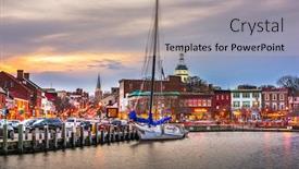  Presentation with maryland - Colorful PPT theme enhanced with annapolis-maryland-usa-from-annapolis backdrop and a soft green colored foreground
