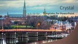  Presentation with maryland - Slides consisting of annapolis-maryland-usa-state-house background and a light blue colored foreground