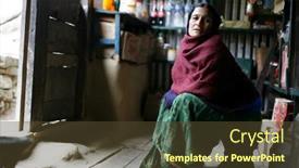  Presentation with nepal - Cool new slide deck with annapurna-nepal-mar-18 backdrop and a tawny brown colored foreground