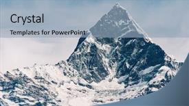  Presentation with region - Beautiful PPT theme featuring annapurna region nepal film emulation backdrop and a  colored foreground