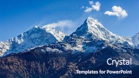  Presentation with nepal - Theme with south seen from poon hill background and a navy blue colored foreground