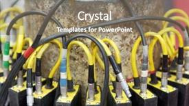  Presentation with pipes - Beautiful PPT layouts featuring annaul conference - sample of industrial equipment backdrop and a  colored foreground