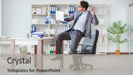  Presentation with work anniversary - Audience pleasing PPT layouts consisting of anniversary - businessman having fun taking backdrop and a light gray colored foreground