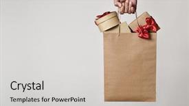  Presentation with anniversary - Slide deck featuring anniversary - closeup of the hand background and a light gray colored foreground