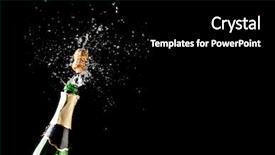  Presentation with anniversary - Audience pleasing theme consisting of anniversary - cork flies out of champagne backdrop and a black colored foreground