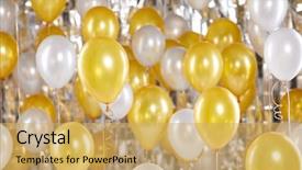  Presentation with anniversary - Presentation having anniversary - golden balloons background new year background and a yellow colored foreground