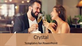  Presentation with dating - PPT theme having anniversary - picture of romantic couple dating background and a coral colored foreground