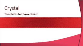  Presentation with silk - Presentation theme consisting of anniversary - silk red ribbon isolated background and a lemonade colored foreground