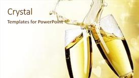  Presentation with anniversary - Audience pleasing PPT layouts consisting of anniversary - two champagne glasses with abstract backdrop and a cream colored foreground