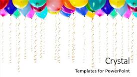  Presentation with balloons - Colorful PPT layouts enhanced with anniversary - very high resolution colourful balloons backdrop and a cream colored foreground