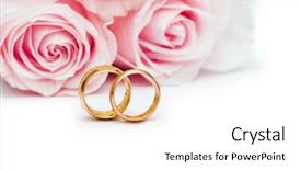  Presentation with anniversary - Slide deck with anniversary - wedding concept with roses background and a white colored foreground