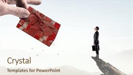  Presentation with bonus - PPT theme featuring anniversary award - get your bonus for good background and a  colored foreground