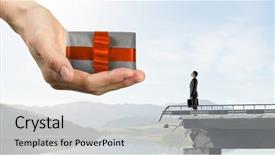  Presentation with bonus - Presentation design enhanced with anniversary award - get your bonus for good background and a  colored foreground