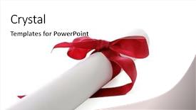  Presentation with award - PPT layouts featuring anniversary award - gift certificate background and a white colored foreground