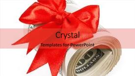  Presentation with blue and white tie dye swirl - Audience pleasing PPT theme consisting of anniversary award - pack of dollars tied backdrop and a red colored foreground