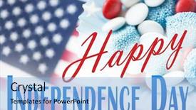  Presentation with 4th july - Audience pleasing slides consisting of anniversary celebration patriotism and holidays backdrop and a  colored foreground