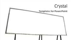  Presentation with blank backgroud - Cool new theme with annoucement - blank billboard in white background backdrop and a white colored foreground