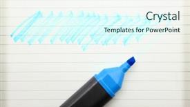  Presentation with vintage paper - PPT theme featuring annoucement - marker pen with scribbles background and a cool aqua colored foreground