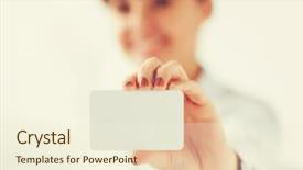  Presentation with business card - Audience pleasing slide deck consisting of job promotion announcement - business office advertisement concept backdrop and a cream colored foreground