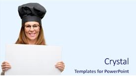  Presentation with banner blue - Beautiful theme featuring announcement big paper billboard backdrop and a  colored foreground