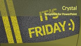  Presentation with thank god its friday - Presentation theme featuring date announcment - it's friday written background and a tawny brown colored foreground
