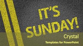  Presentation with road - Presentation theme with date announcment - it's sunday written background and a tawny brown colored foreground
