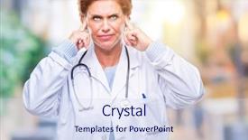  Presentation with scoliosis handwritten medical concept - Audience pleasing presentation theme consisting of annoyed expression for the noise backdrop and a sky blue colored foreground