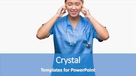  Presentation with medical concept - Theme consisting of annoyed expression for the noise background and a  colored foreground