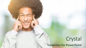  Presentation with american music - Theme having annoyed expression for the noise background and a soft green colored foreground