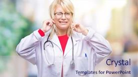  Presentation with gastrointestinal medical concept gerd - PPT theme featuring annoyed expression for the noise background and a  colored foreground