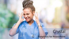  Presentation with african music - Presentation design having annoyed expression for the noise background and a  colored foreground